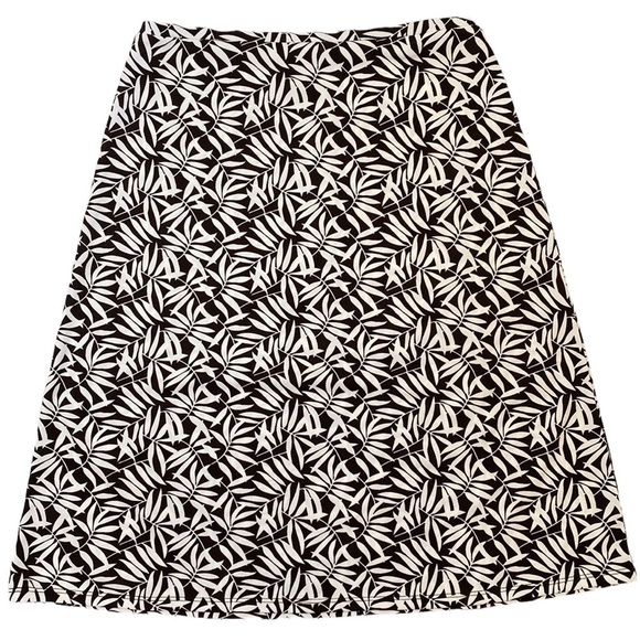 Ann Taylor Factory Brown White Leaf Print A-Line Skirt Size XS - Picture 4 of 11
